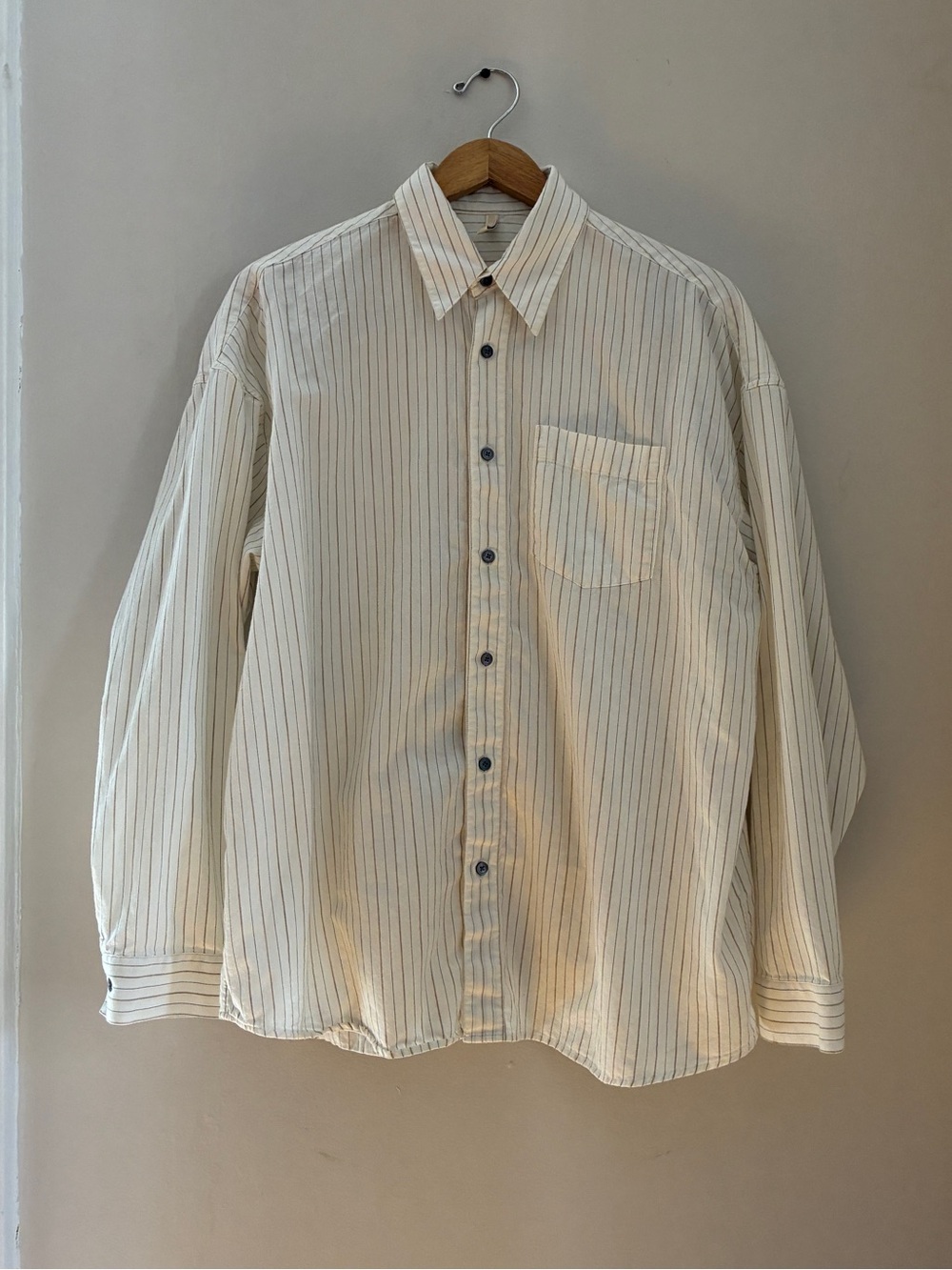 Striped Long Sleeve Button Up Shirt by Sunflower